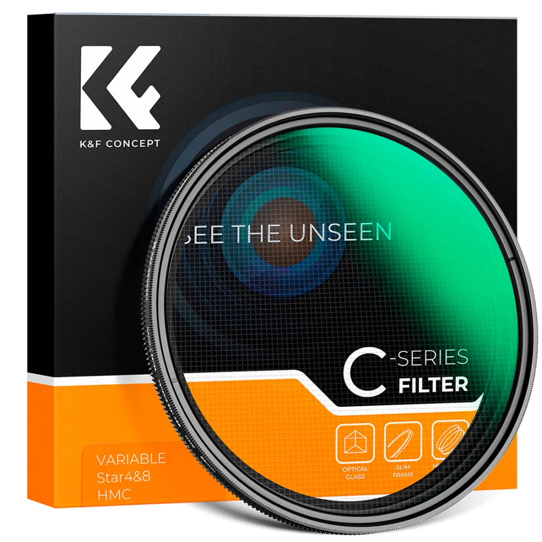 Filtro de Estrella Variable 4 a 8 Puntos K&F Concept 77mm KF01.2333