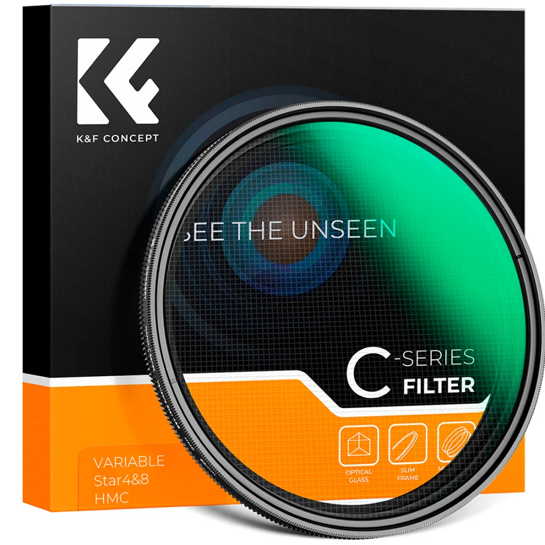 Filtro de Estrella K&F Concept 67mm Efecto Variable de 4 a 8 Puntos