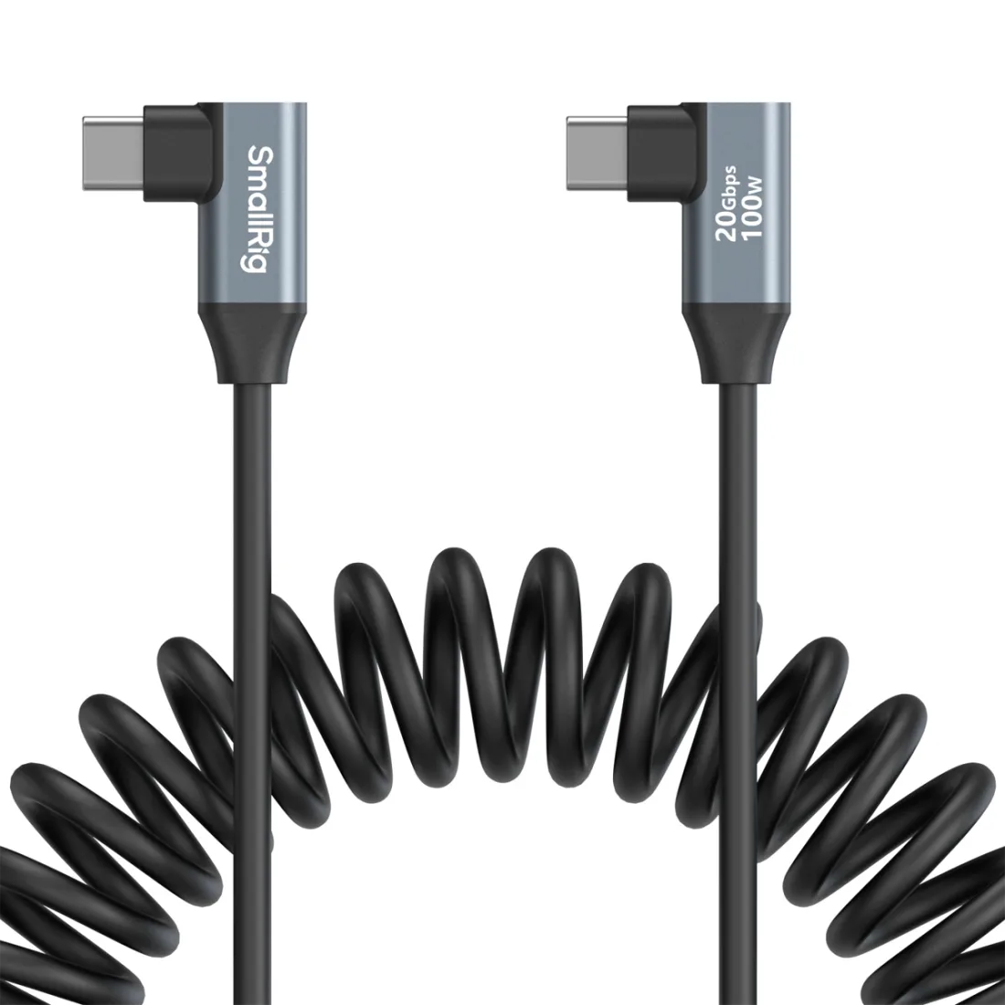 Cable USB-C a USB-C angular en espiral SmallRig SMR-X-4792