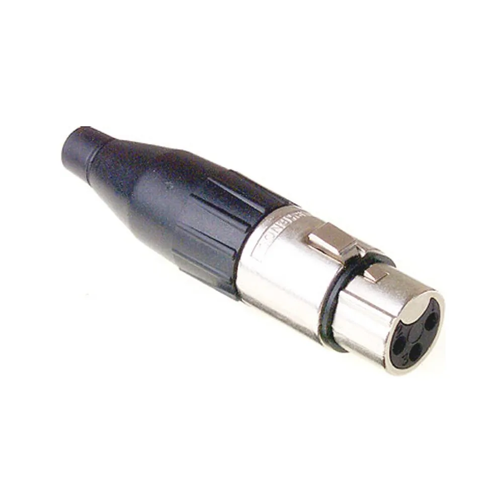 Conector XLR Hembra Amphenol de 3 Pines Plástico para Cable