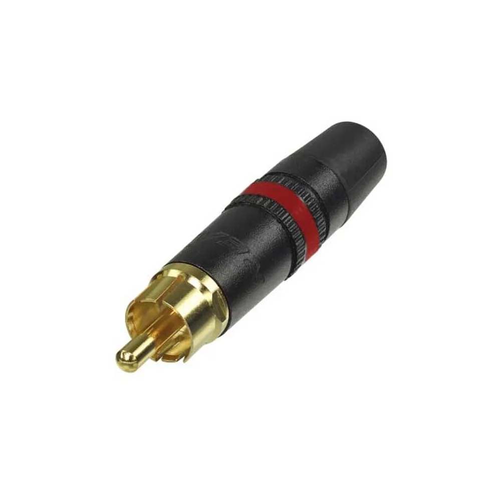 Conector RCA Metálico Neutrik Rean Rojo Profesional
