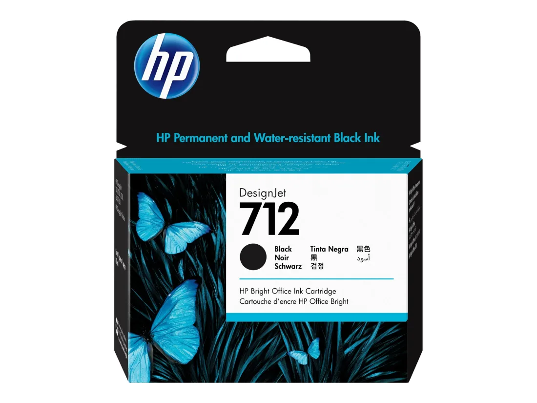 Cartucho de tinta negro HP 712 original 80 ml 3ED71A