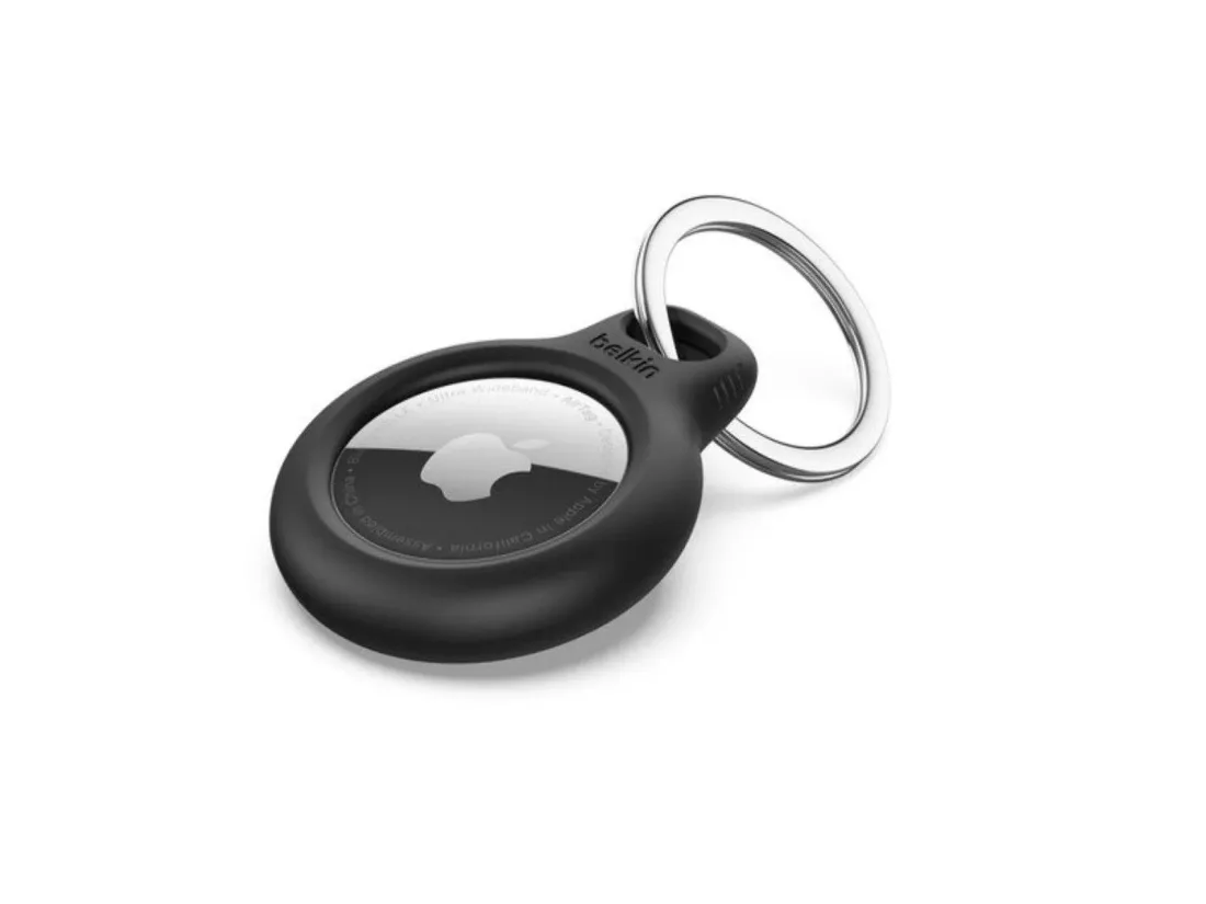 Soporte de seguridad Belkin F8W973btBLK con llavero para Apple AirTag negro