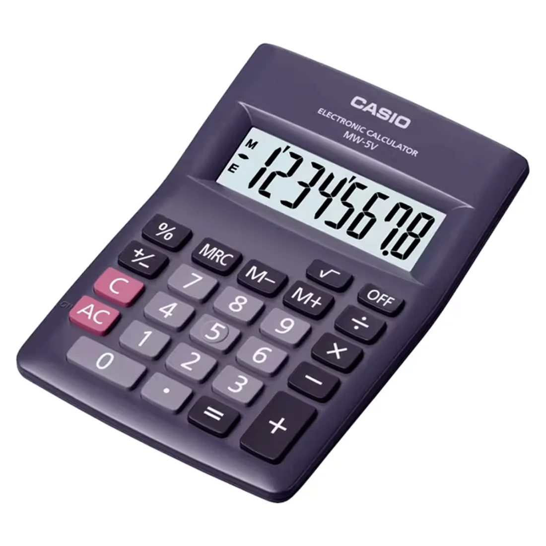 Calculadora de mesa compacta Casio MW-5V-BK de 8 digitos