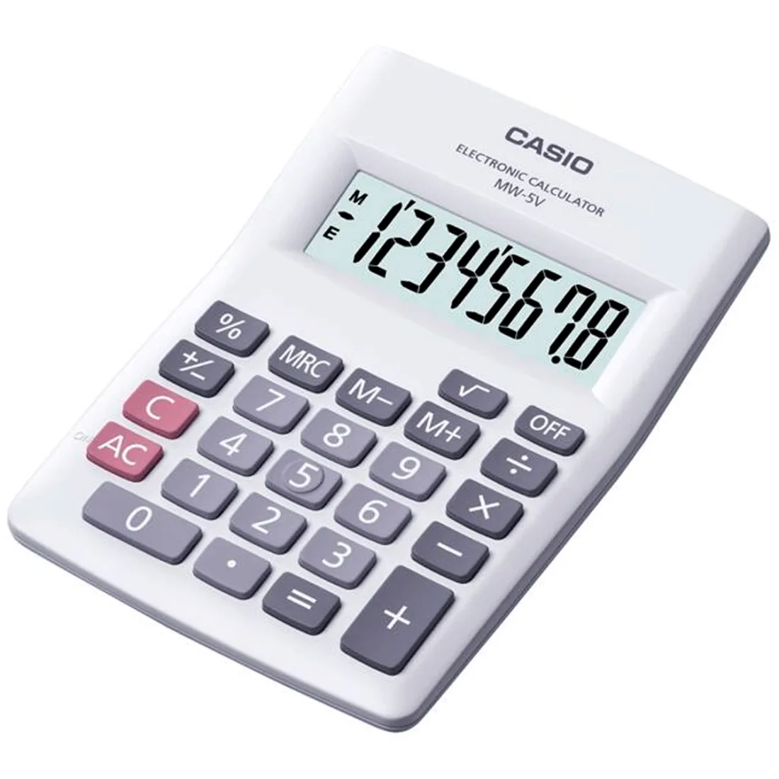 Calculadora de mesa compacta Casio MW-5V-WEDP-DH de 8 digitos