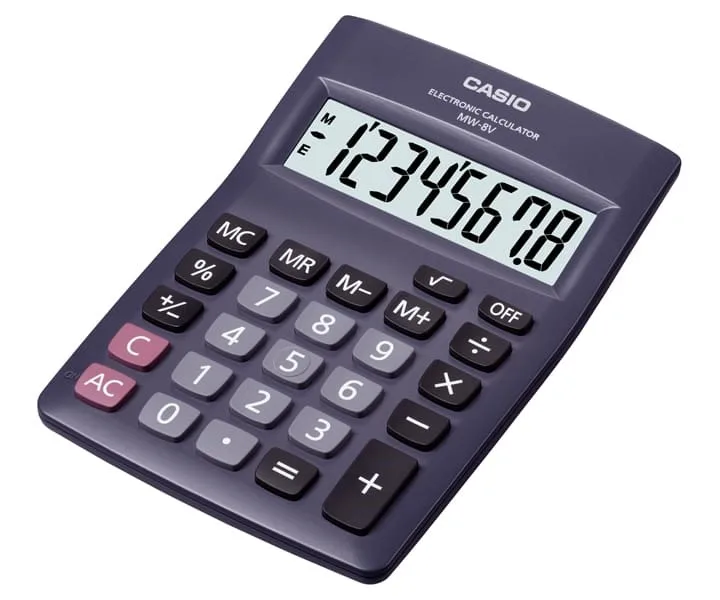 Calculadora de mesa de 8 digitos Casio MW-8V-WE