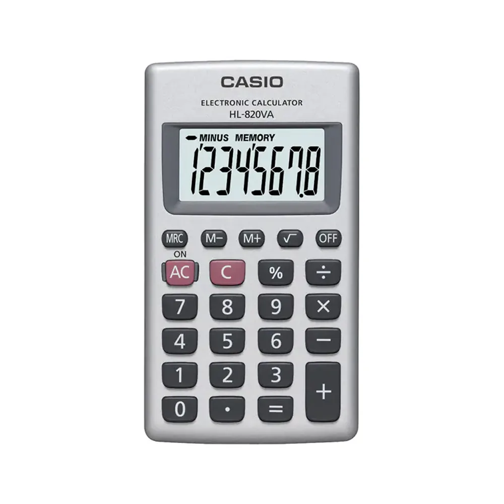 Calculadora portatil de 8 digitos Casio HL-820VA con cubierta metalica