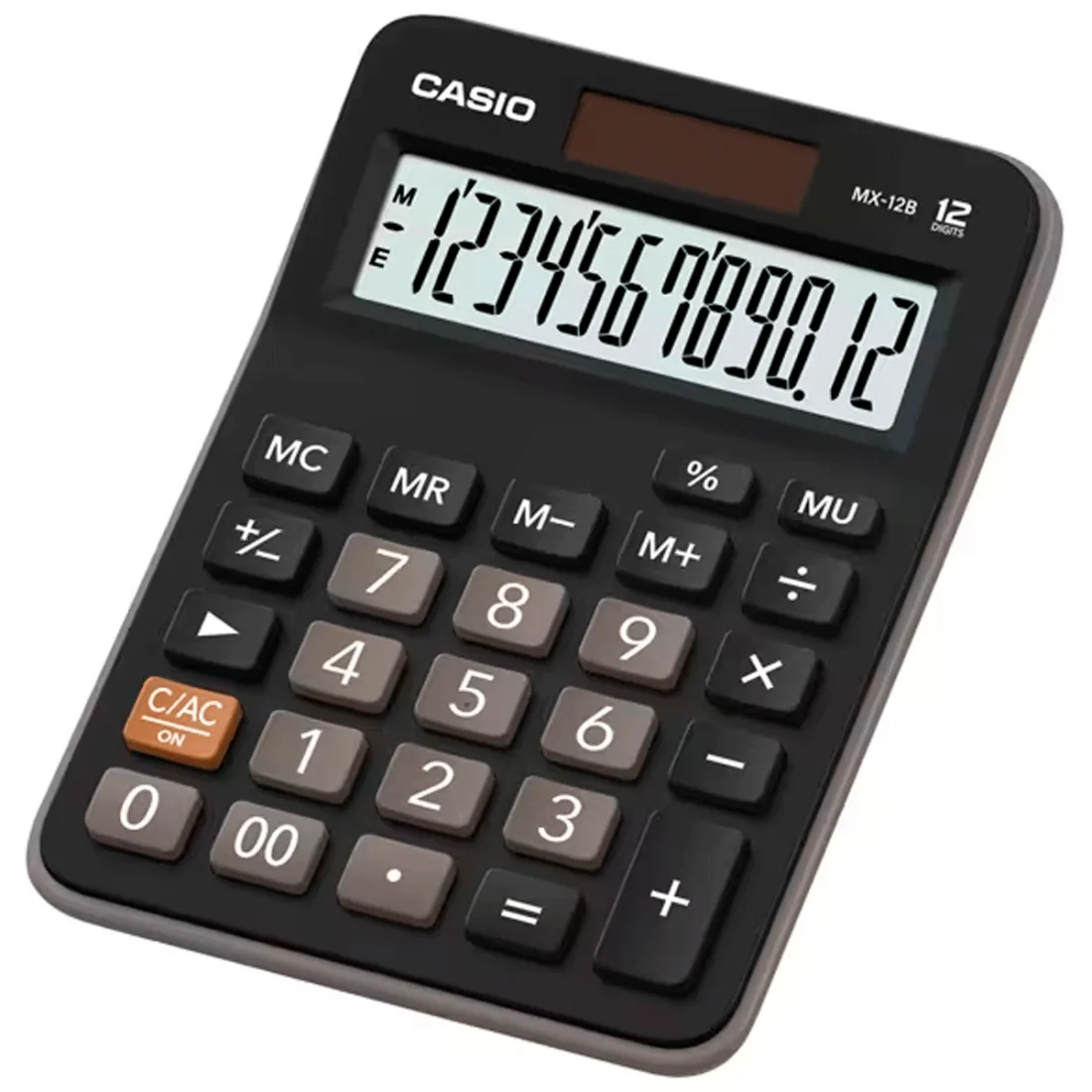 Calculadora de mesa mini Casio MX-12B de 12 digitos color negro