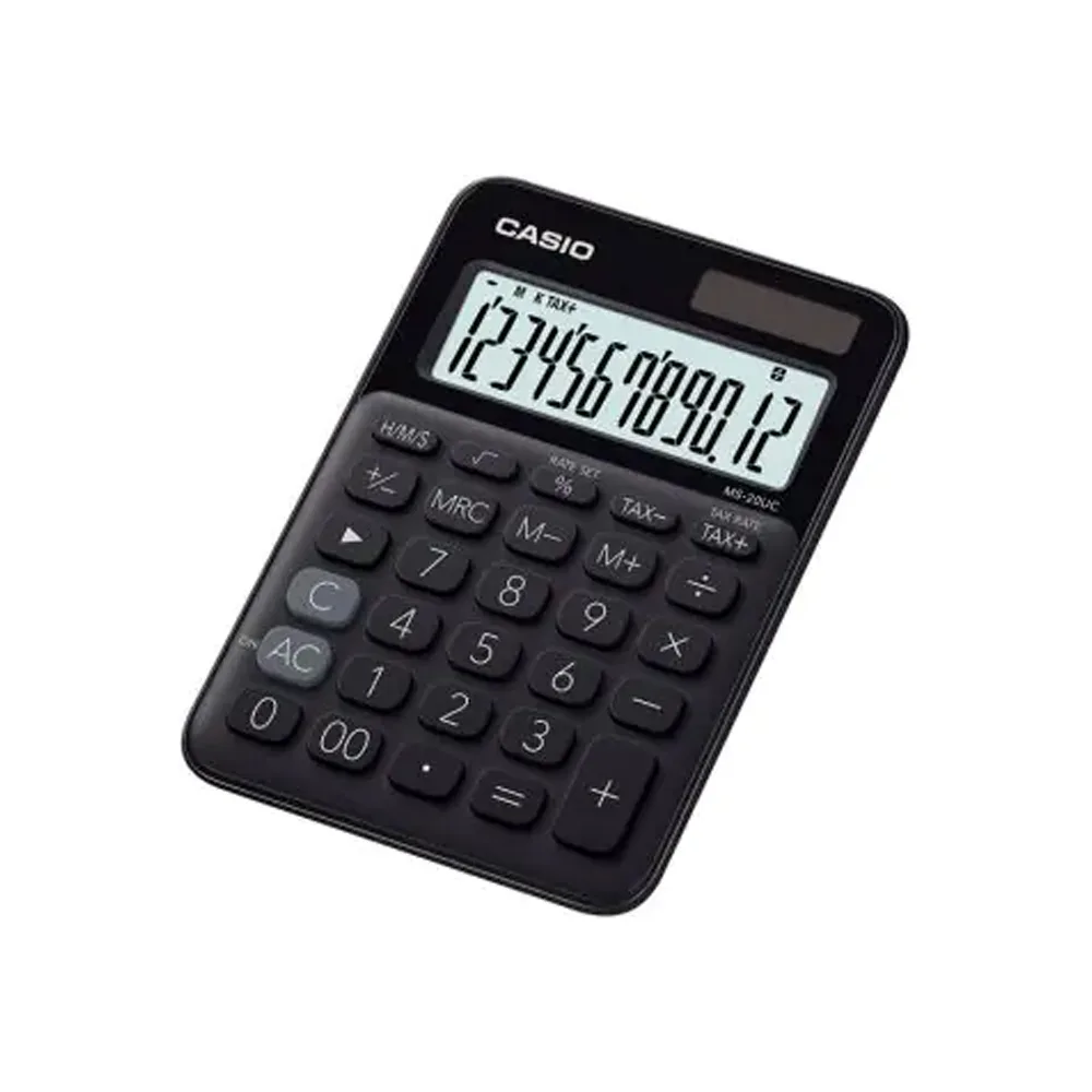 Calculadora de mesa compacta Casio MS-20UC-BK de 12 digitos