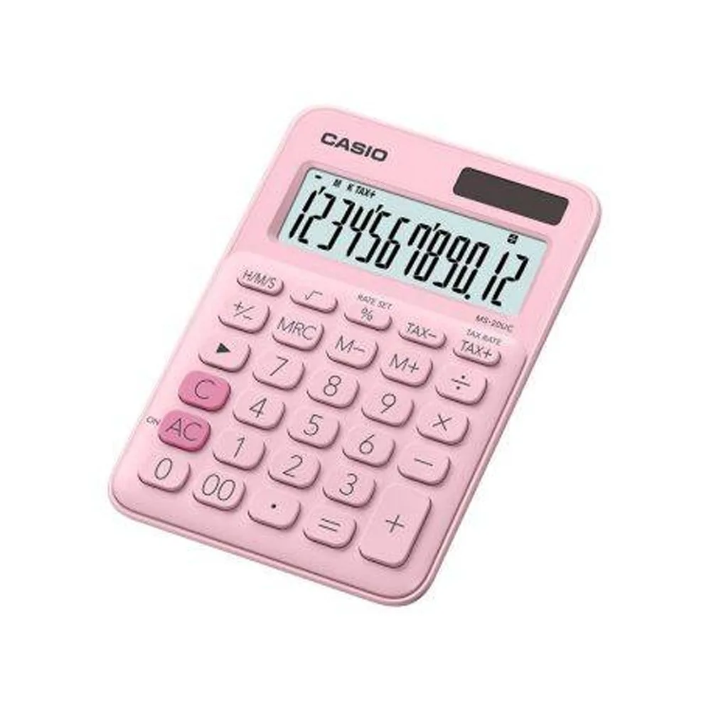 Calculadora de mesa compacta Casio MS-20UC-PK de 12 digitos