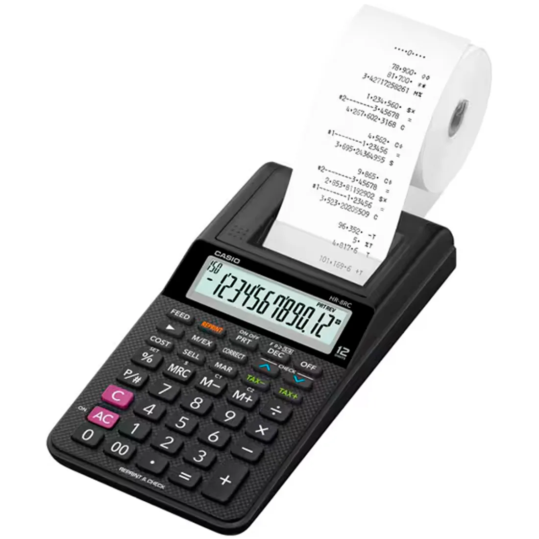 Calculadora de mesa con impresora Casio HR-8RC-BK-DC