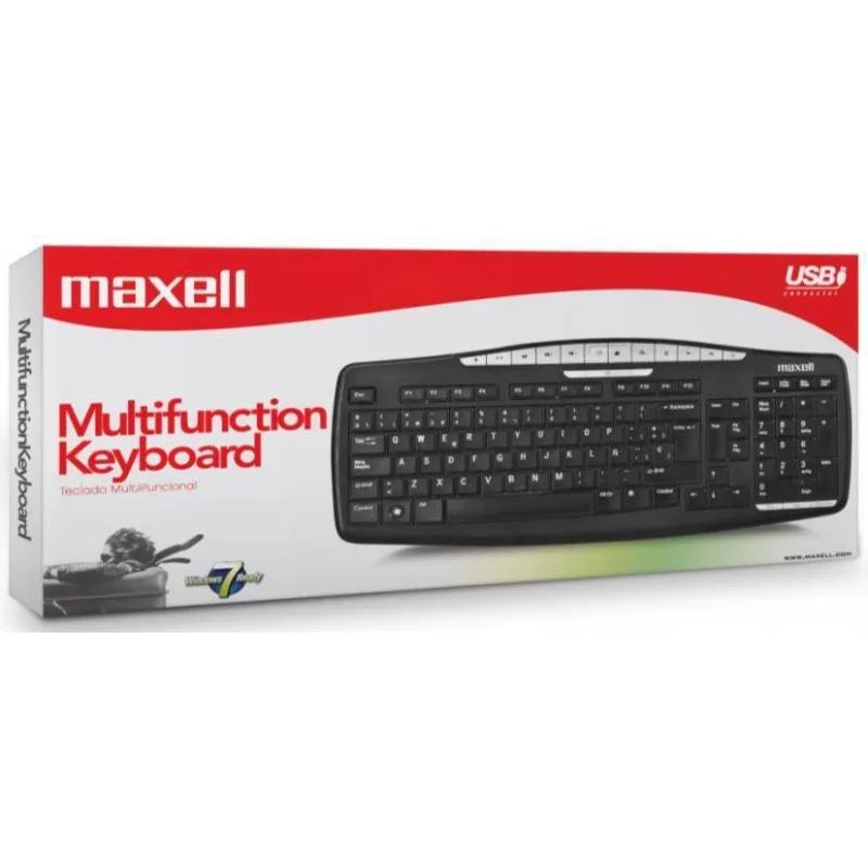 Teclado Básico Multimedia USB Maxell KB-100
