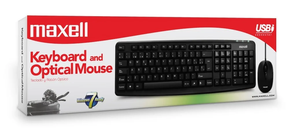 Combo de teclado y mouse inalámbrico Maxell WRKBC-10