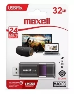 Memoria USB Maxell USBF-32 de 32GB Color Purpura