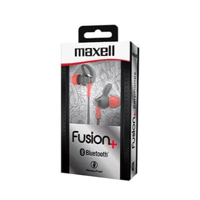 Audífonos Bluetooth Maxell Fusion EB-BTFUS9 con Micrófono Negro y Rojo