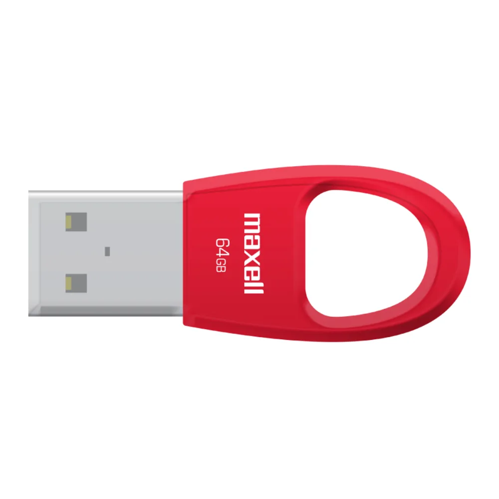 Memoria USB 2.0 de 64GB Maxell USBK-64 Rojo