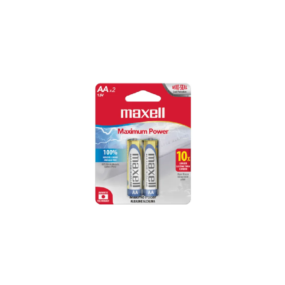 Batería Alcalina AA Maxell LR06 Paquete de 20 Unidades