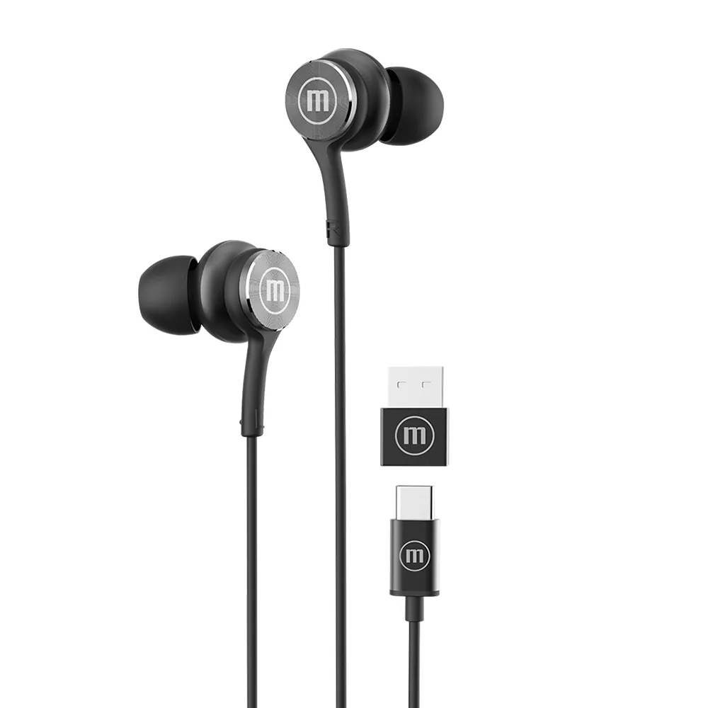 Audífonos In-Ear Maxell EB-XC1 con Conector USB-C Color Negro