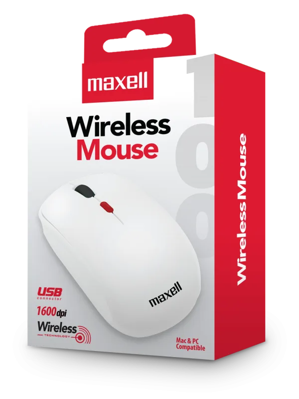 Mouse inalambrico Maxell MOWL-100 2.4GHz blanco