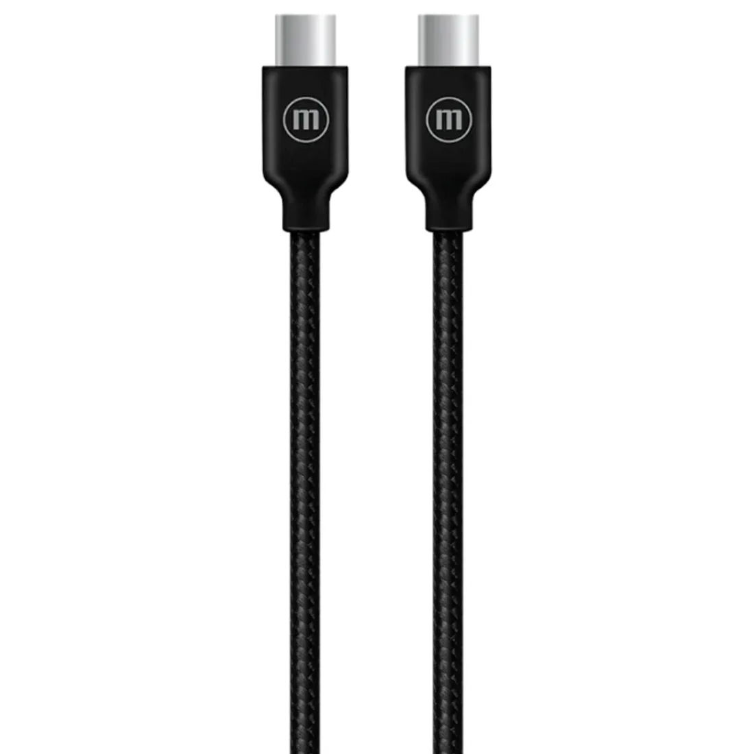 Cable de USB-C a USB-C Trenzado Maxell BRCCB-2M de 2 Metros Negro