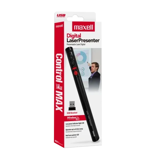 Presentador Inalambrico y Puntero Laser Maxell AC-DLPC200 con Receptor Dual