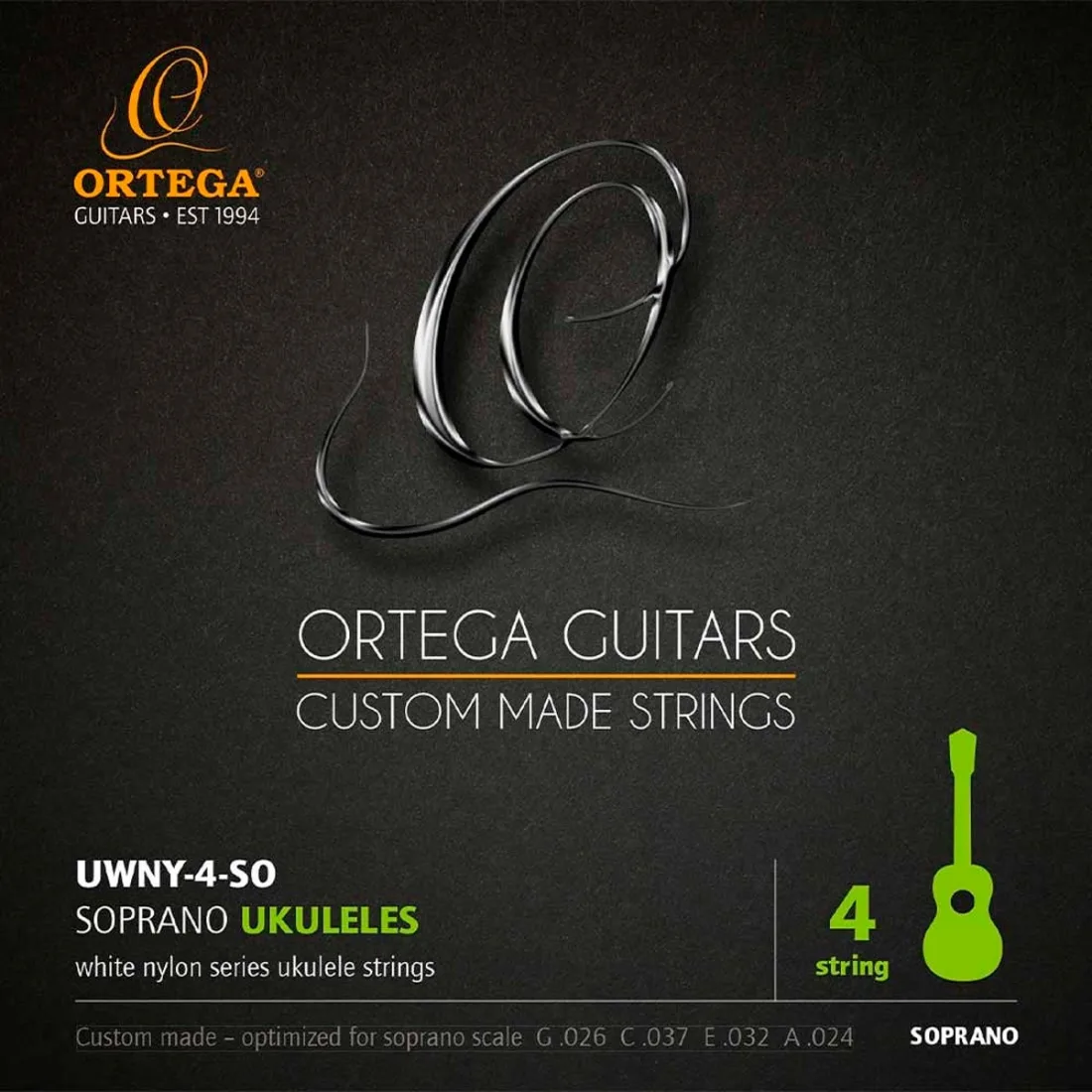Set de Cuerdas para Ukulele Soprano Ortega UWNY-4-SO