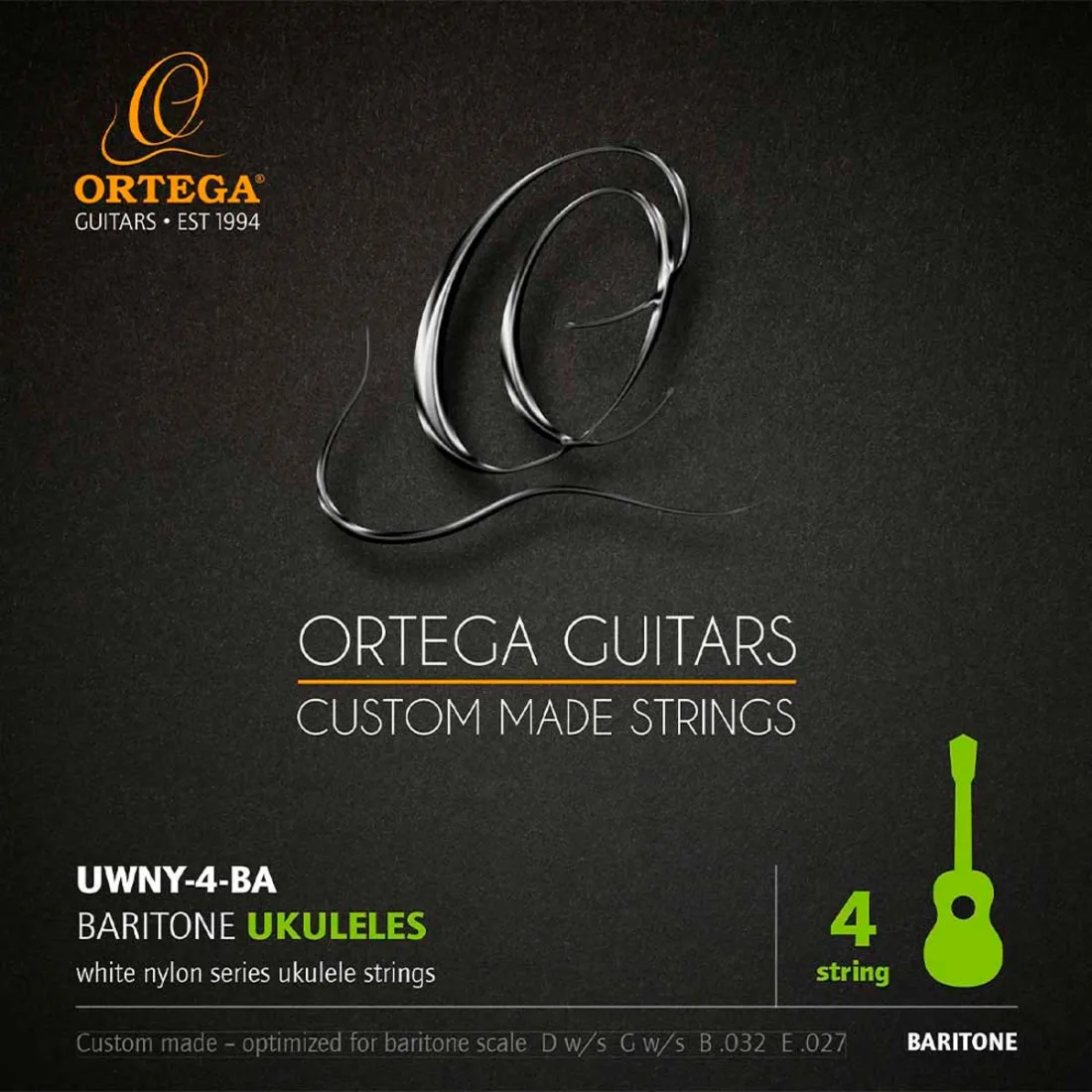 Juego de cuerdas para ukelele barítono Ortega UWNY-4-BA