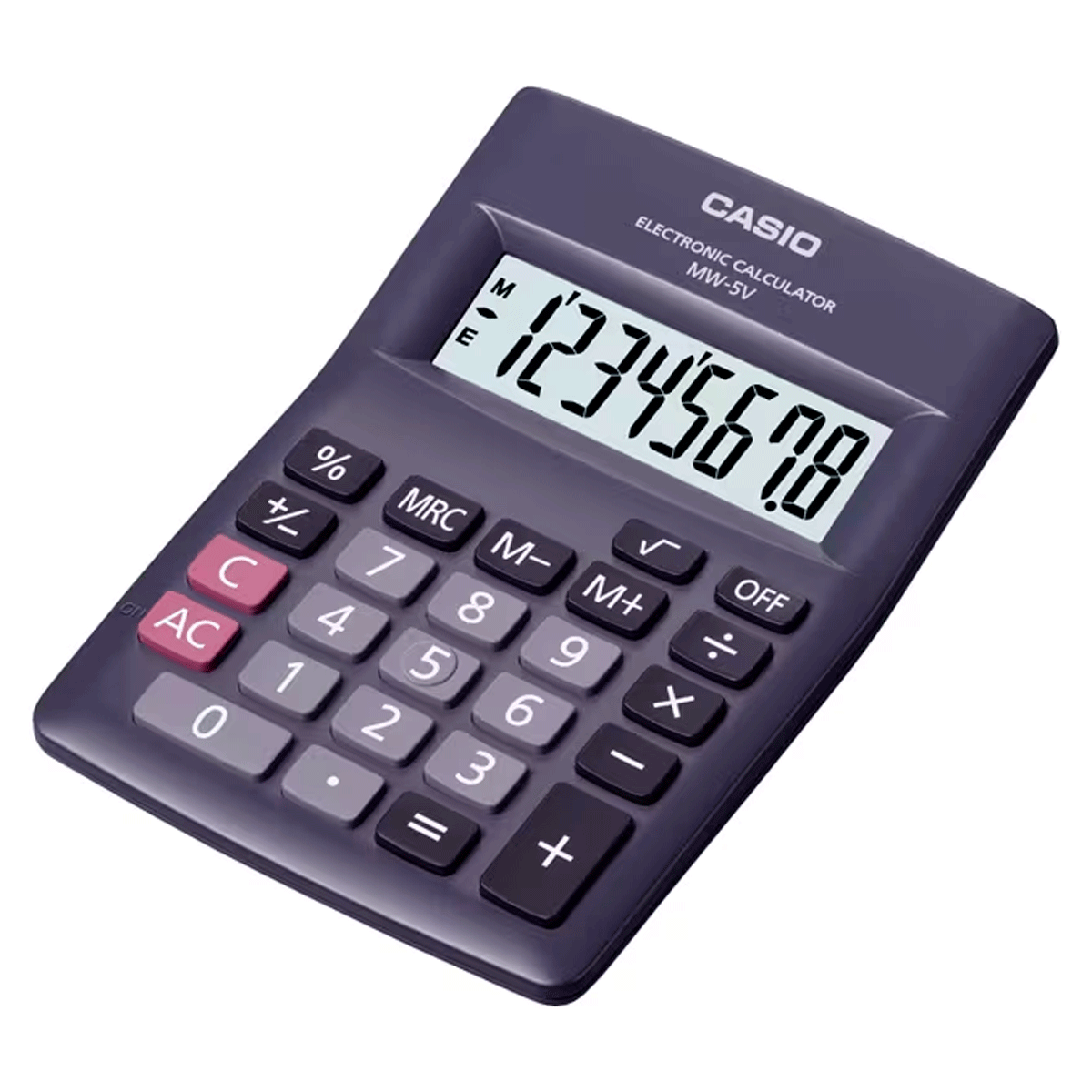 Calculadora de mesa compacta Casio MW-5V-BK de 8 digitos
