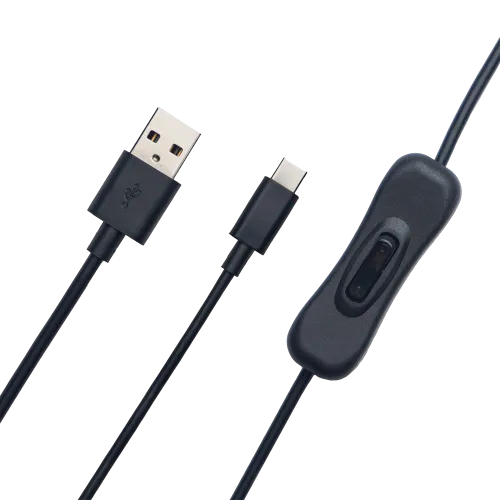 Cable de alimentacion OBSBOT USB-A a USB-C con interruptor