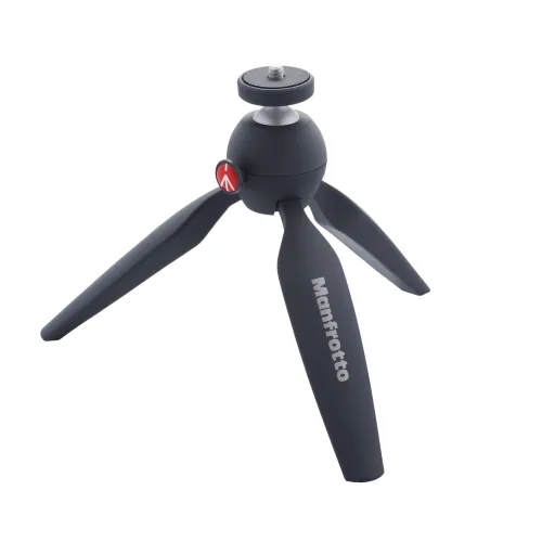 Minitrípode Manfrotto PIXI Smart con soporte para teléfono móvil negro
