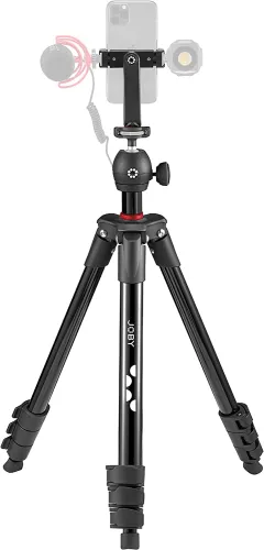 Trípode Manfrotto Joby Compact Light JB01760-BWW con Clip para Celular