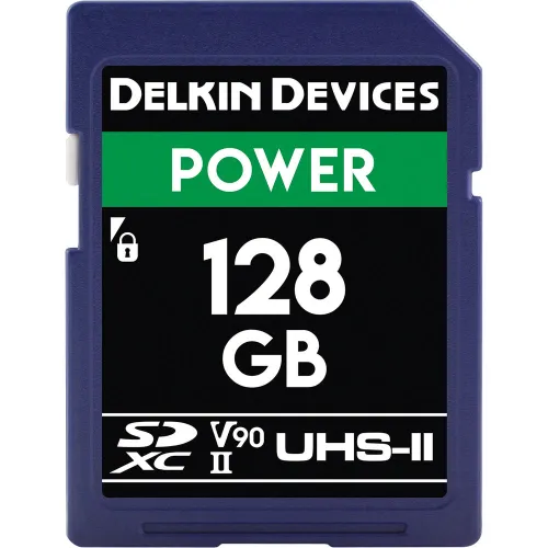 Tarjeta de memoria SD UHS-II Delkin 128GB 300MBs V90