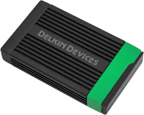 Lector de tarjetas Delkin USB 3.2 para CFexpress Tipo B y SD UHS-II