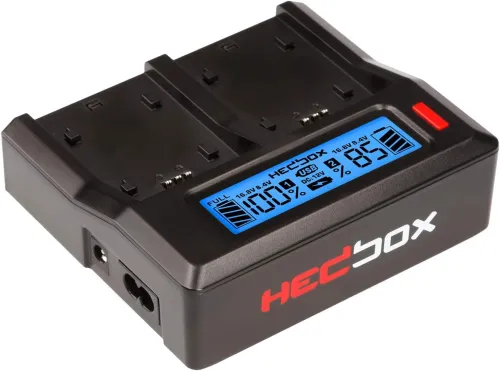 Cargador doble de baterias Hedbox BAT-CARG-DC50 para NP-F
