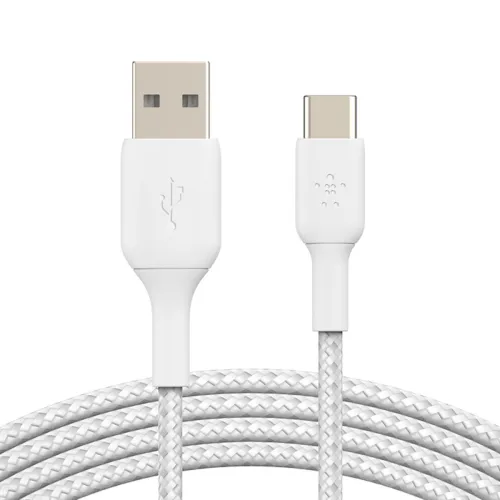 Cable Belkin CAB002bt2MWH trenzado USB-C a USB-A de 2 metros