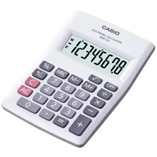Calculadora de mesa compacta Casio MW-5V-WEDP-DH de 8 digitos