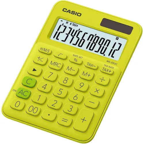 Calculadora de mesa compacta de 12 digitos Casio MS-20UC-YG