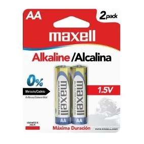 Batería Alcalina AA Maxell LR06 Blíster de 2 Unidades