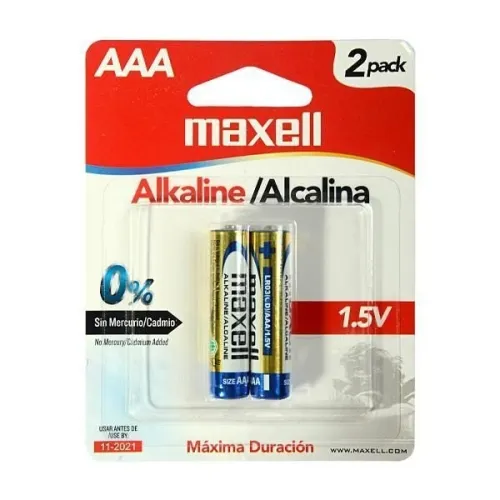Batería Alcalina Maxell LR03 AAA Blíster de 2 Unidades