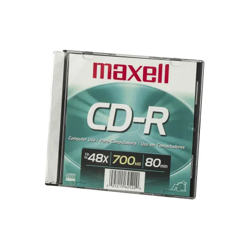 Disco CD-R Maxell de 700MB y 80 Minutos con Estuche Slim