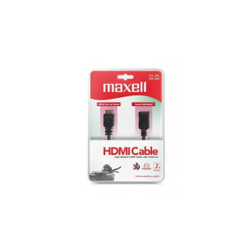 Cable Extensor HDMI Maxell HDMI410 Macho a Hembra 1.4 de 3 Pies
