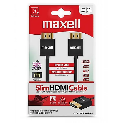 Cable HDMI 1.4V Ultra Slim Maxell HDMI700-3FT