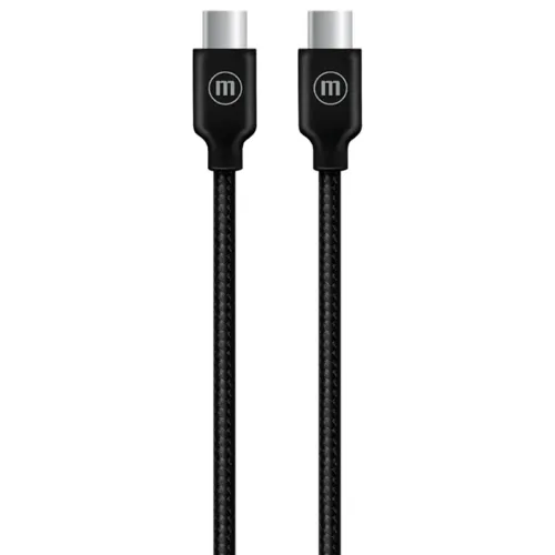 Cable de USB-C a USB-C Trenzado Maxell BRCCB-2M de 2 Metros Negro