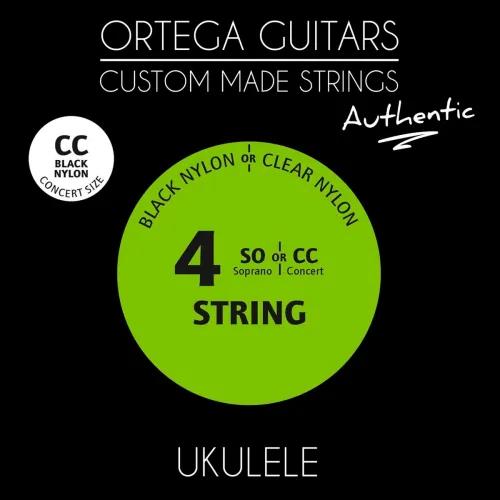 Set de Cuerdas para Ukulele Concierto Ortega UKABK-CC Negro