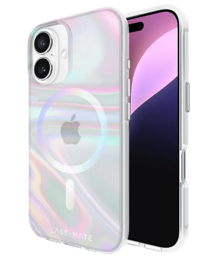 Funda Case-Mate Soap Bubble para iPhone 16 Pro Max Iridiscente