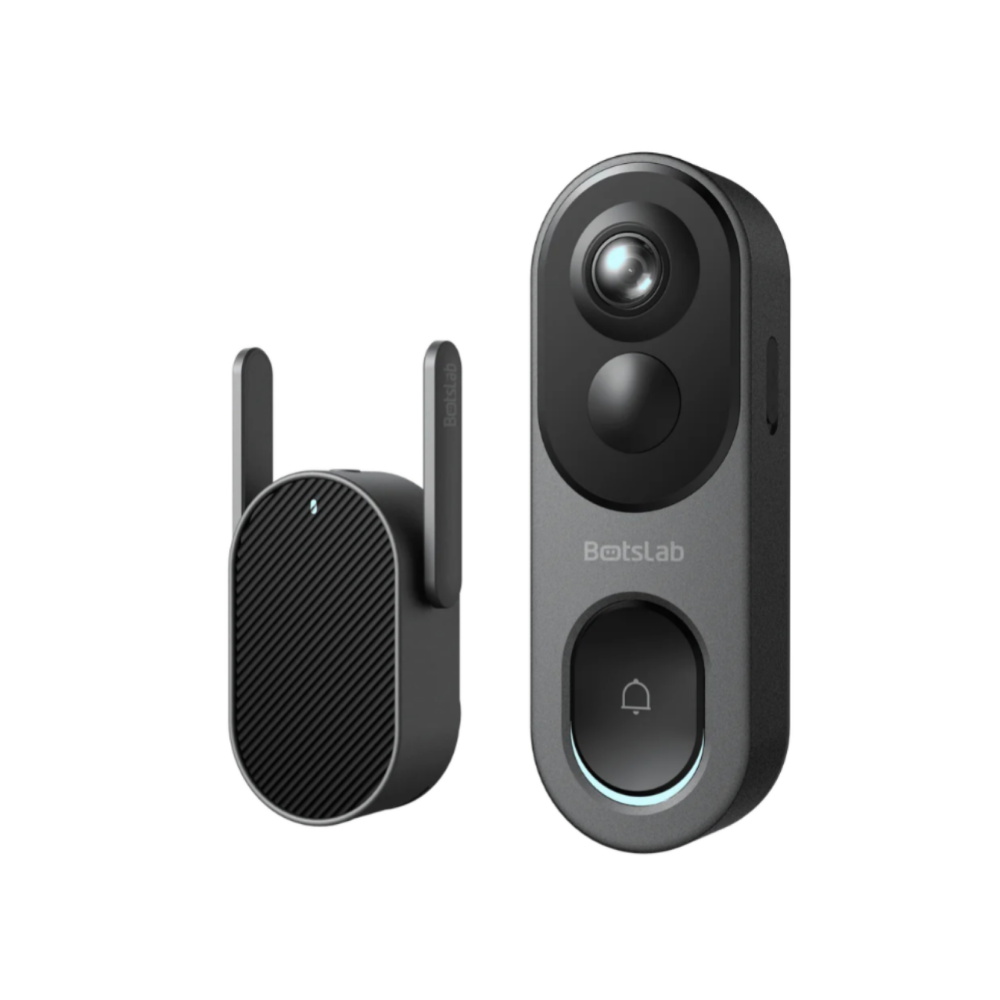 Videotimbre Inteligente Botslab Doorbell 2 R810 180 Grados Negro