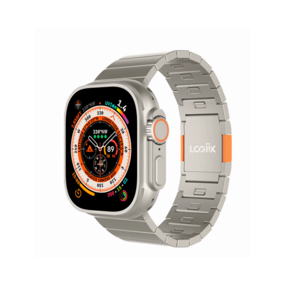 Correa LOGiiX Titan Link para Apple Watch 42/44/45/49mm de Acero y Titanio