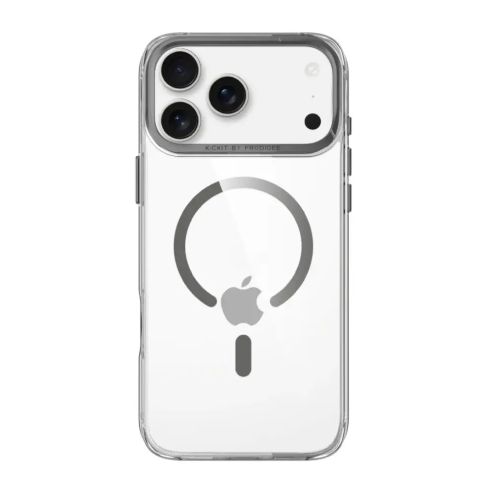 Funda Prodigee Kickit para iPhone 17 Pro Transparente