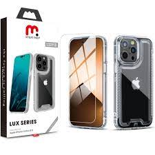 Funda Mybat Pro Lux con Vidrio Templado para iPhone 14 Pro Max Transparente