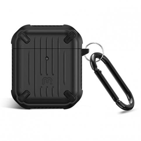 Funda Mybat Pro Leather Armor para AirPods Serie 1 y 2 Negro